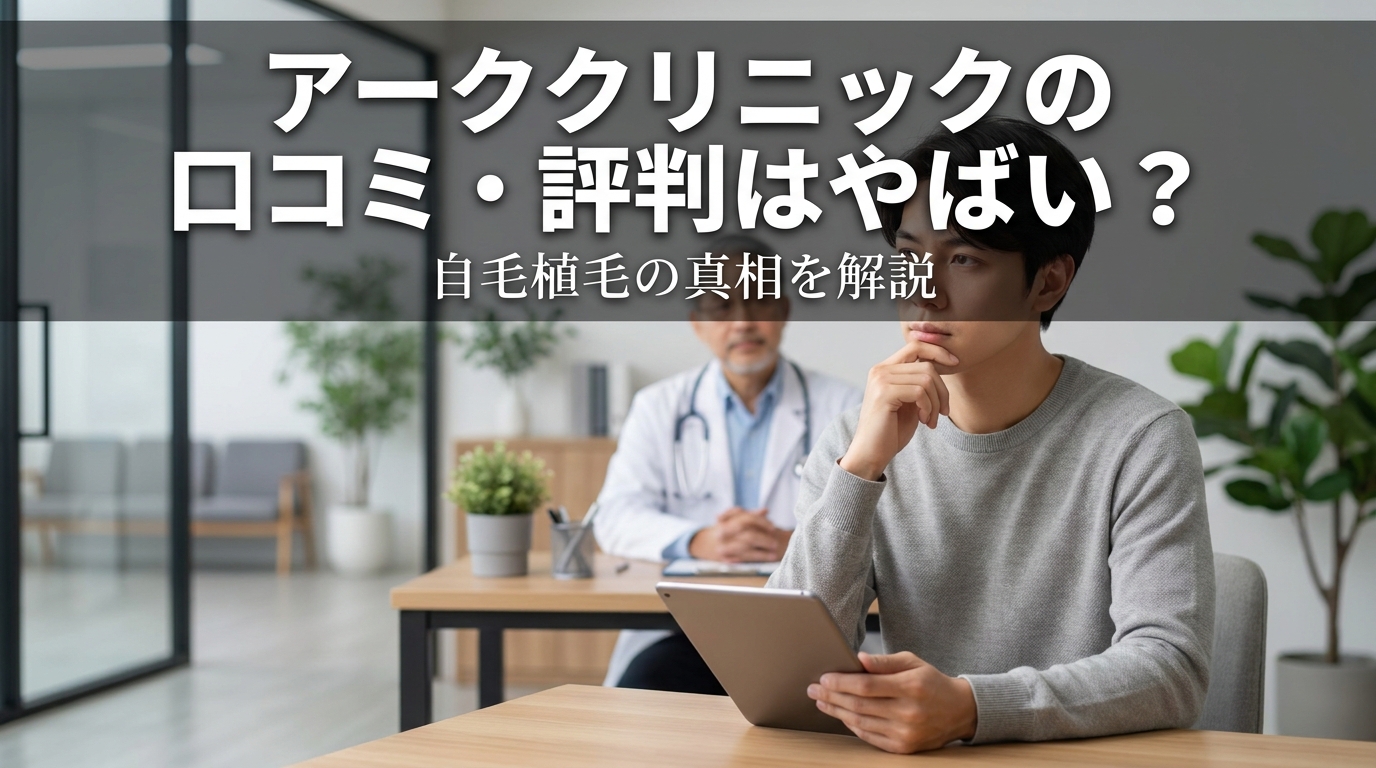 アーククリニックの口コミ・評判はやばい？自毛植毛の真相を解説